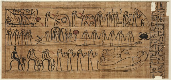 Book of Amduat of Buiruharmut, with Elements of the Tenth through Twelfth Hours, 1000-900 BC. Creator: Unknown.