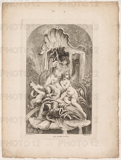 Book of Fountains: No. 2, c. 1736. Creator: Gabriel Huquier (French, 1695-1772).