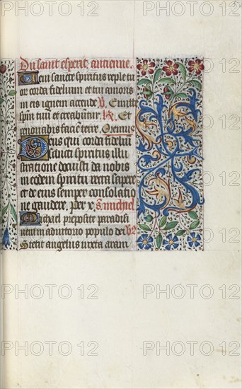 Book of Hours (Use of Rouen): fol. 50r, c. 1470. Creator: Master of the Geneva Latini (French, active Rouen, 1460-80).