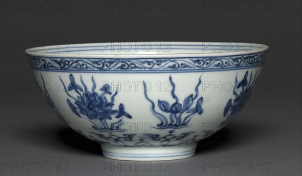 Bowl (wan) with Water Plants and Arabesques, 1506-21. Creator: Unknown.