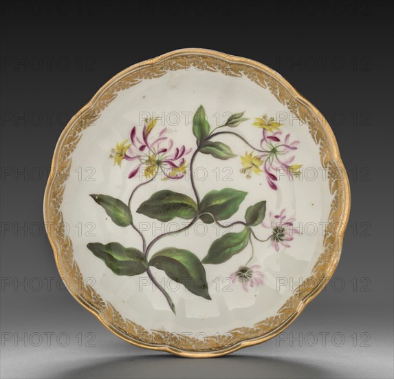 Bowl from Dessert Service: Dutch Honeysuckle, c. 1800. Creator: Derby (Crown Derby Period) (British).