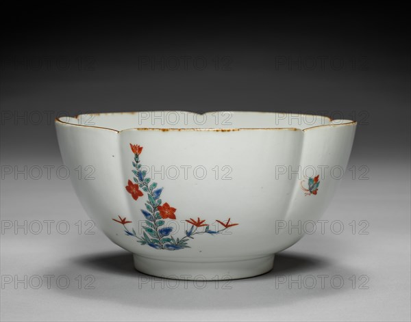 Bowl with Butterflies and Flowers: Kakiemon Type, c. 1700. Creator: Unknown.