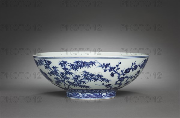 Bowl with Decoration of the "Three Friends", 1426-1435. Creator: Unknown.