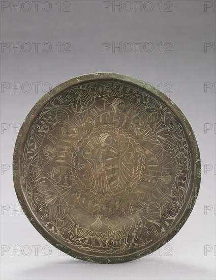 Bowl with Engraved Figures of Vices, 1150-1200. Creator: Unknown.