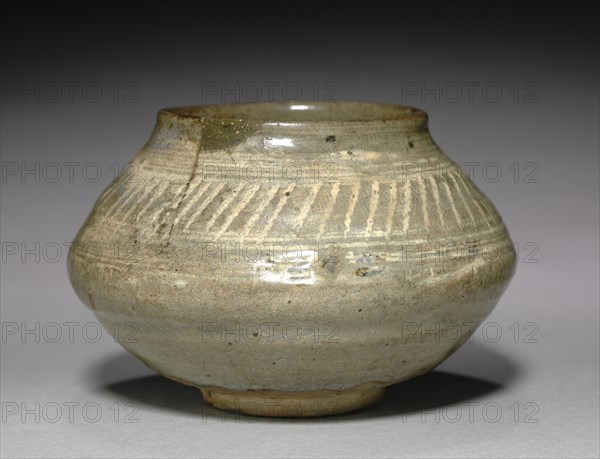 Bowl with Stamped Decoration, 1400s. Creator: Unknown.