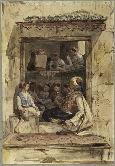 Boy's School, 19th Century. Creator: Emile Aubert Lessoire (French, 1805-1876).