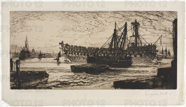 Breaking up of the Agamemnon. Creator: Francis Seymour Haden (British, 1818-1910).