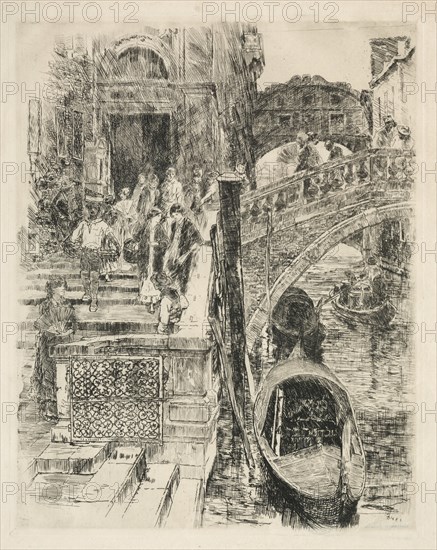 Bridge of Sighs, Venice, 1883. Creator: Frank Duveneck (American, 1848-1919).