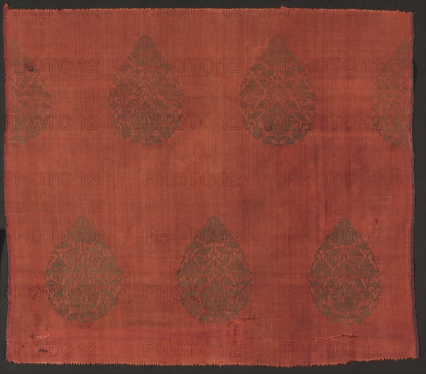 Brocade with Lotus Flowers, 1200s-mid 1300s. Creator: Unknown.