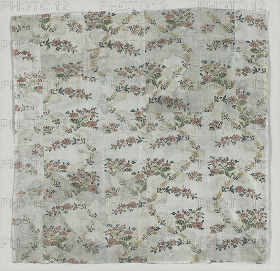 Brocaded Silk Cover, 1700s. Creator: Unknown.