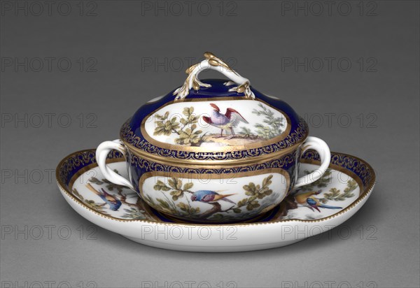 Broth Basin with Cover and Stand, 1772. Creator: Sèvres Porcelain Manufactory (French, est. 1740); François-Joseph Aloncle (French).