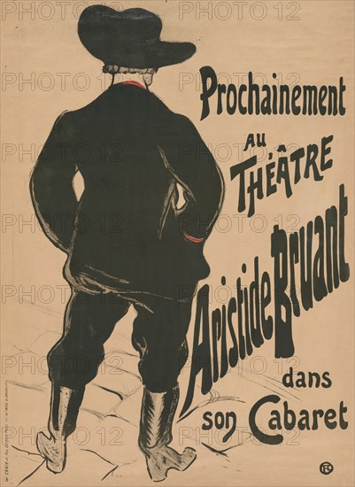 Bruant au Mirliton, 1894. Creator: Henri de Toulouse-Lautrec (French, 1864-1901).