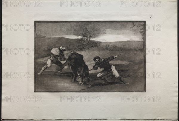 Bullfights: Another Way of Hunting on Foot, 1876. Creator: Francisco de Goya (Spanish, 1746-1828).