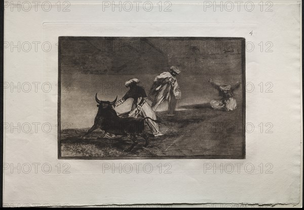 Bullfights: They Play Another with the Cape in an Enclosure, 1876. Creator: Francisco de Goya (Spanish, 1746-1828).