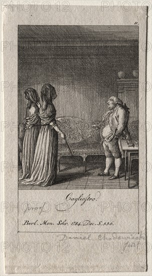 Cagliostro, 1784. Creator: Daniel Chodowiecki (German, 1726-1801).