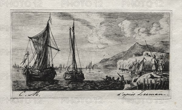 Calais - Flushing Boats, 1850. Creator: Charles Meryon (French, 1821-1868).