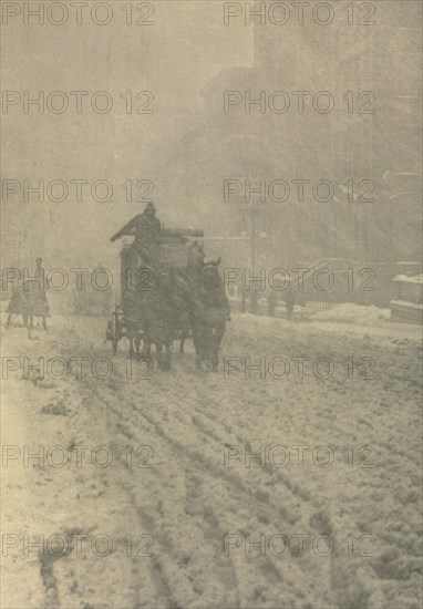 Camera Work: Winter - Fifth Avenue, 1892. Creator: Alfred Stieglitz (American, 1864-1946).