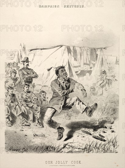 Campaign Sketches: Our Jolly Cook, 1863. Creator: Winslow Homer (American, 1836-1910).