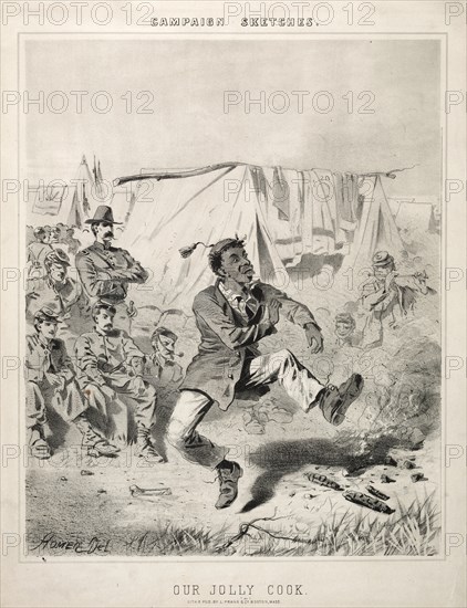 Campaign Sketches: Our Jolly Cook, 1863. Creator: Winslow Homer (American, 1836-1910).