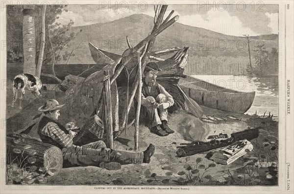 Camping Out in the Adirondack Mountains, 1874. Creator: Winslow Homer (American, 1836-1910).