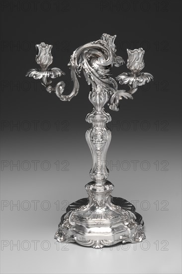 Candelabrum, 1757-1758. Creator: François Thomas Germain (French, 1726-1791).