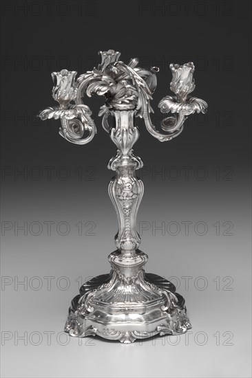 Candelabrum, 1757-1758. Creator: François Thomas Germain (French, 1726-1791).