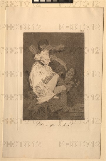 Caprichos: That Certainly is Being Able to Read. Creator: Francisco de Goya (Spanish, 1746-1828).