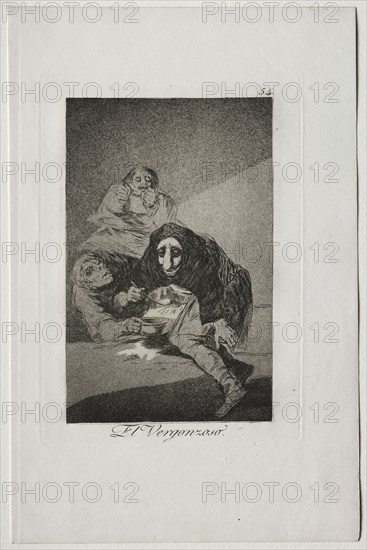 Caprichos: The Shamefaced One. Creator: Francisco de Goya (Spanish, 1746-1828).
