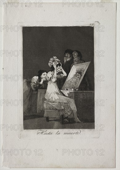 Caprichos: Until Death, 1799. Creator: Francisco de Goya (Spanish, 1746-1828).