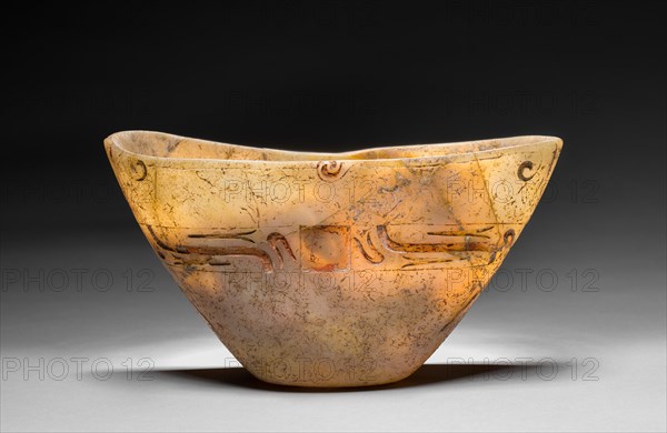 Carved Bowl, 1200-300 BC. Creator: Unknown.