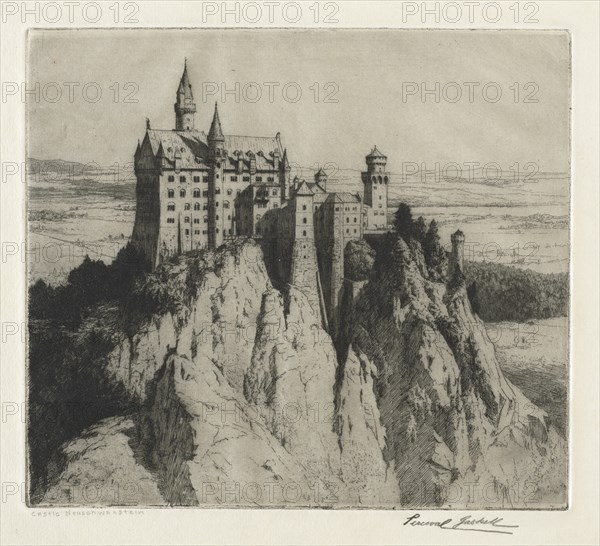 Castle Neuschwanstein, late 1800s-early 1900s. Creator: George Percival Gaskell (British, 1868-1934).