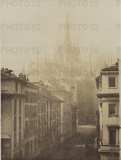 Cathedral from Corso Francesco, Milan, 1857. Creator: Léon Gérard (French).