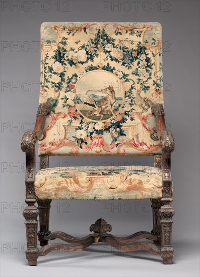 Chair, before 1717. Creator: Royal Savonnerie Manufactory, Chaillot Workshops (French, est. 1627).