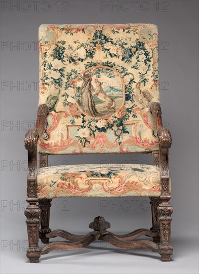Chair, before 1717. Creator: Royal Savonnerie Manufactory, Chaillot Workshops (French, est. 1627).