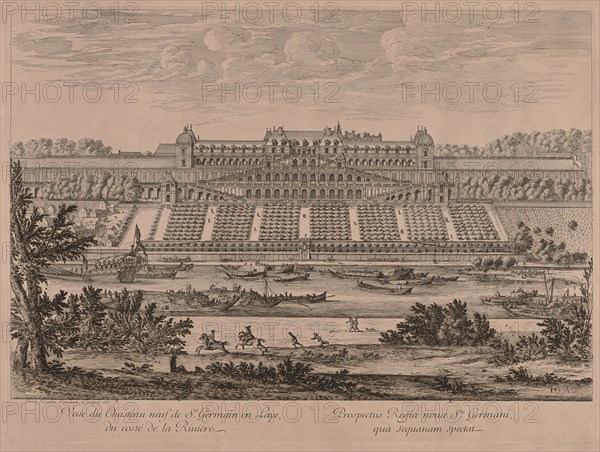 Chateau of St. Germain en Laye from the River. Creator: Jacques Rigaud (French, 1681-1754).