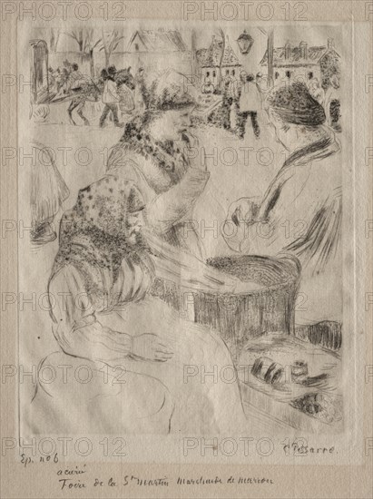 Chestnut Vendor, 1878. Creator: Camille Pissarro (French, 1830-1903).
