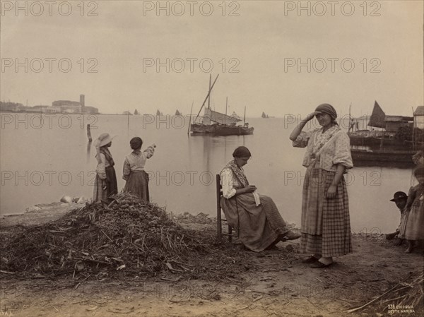 Chioggia, Under the Marina, c. 1870. Creator: Carlo Naya (Italian, 1816-1882).