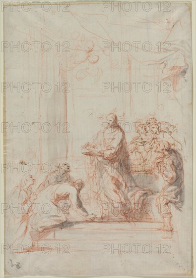 Christ Administering the Host, 1700s. Creator: Anonymous.