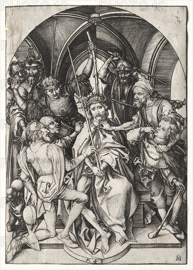 Christ Crowned with Thorns. Creator: Martin Schongauer (German, c.1450-1491).
