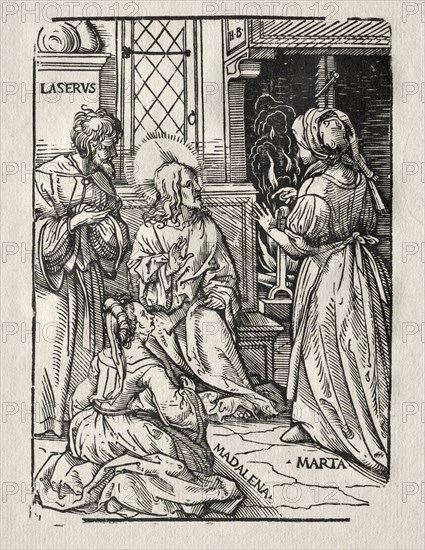 Christ in the House of Lazarus, 1510. Creator: Hans Burgkmair (German, 1473-1531).