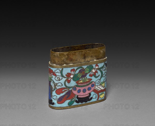 Cloisonne Opium Box, c 1800s. Creator: Unknown.