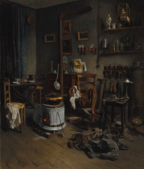 Cobbler's Quarters, 1860s. Creator: Jean-Alphonse Duplessy (French, 1817-aft 1872).