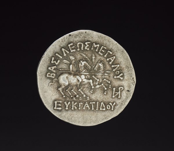 Coin of Eukratides I, 170-145 BC. Creator: Unknown.