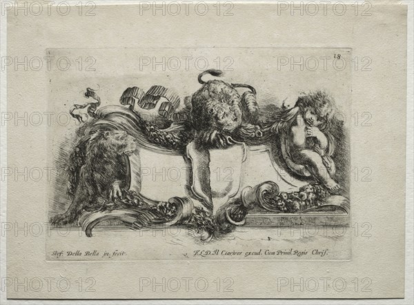 Collection of Various Caprices and New Designs of Cartouches and Ornaments: No 18. Creator: Stefano Della Bella (Italian, 1610-1664).