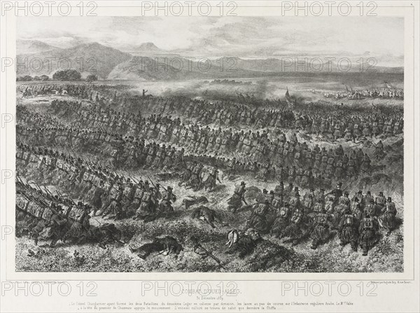 Combat of Oued-alleg, 31 December 1839, 1840. Creator: Auguste Raffet (French, 1804-1860).