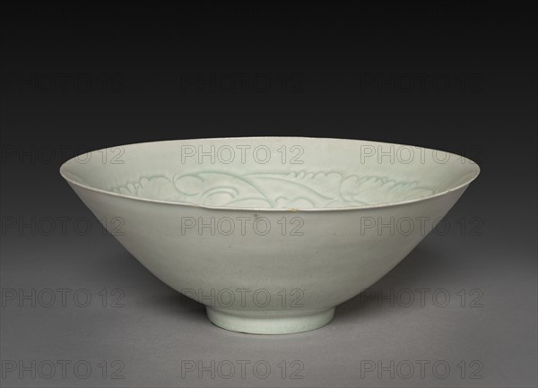 Conical Bowl with Carved Babies and Floral Motif, 960-1279. Creator: Unknown.
