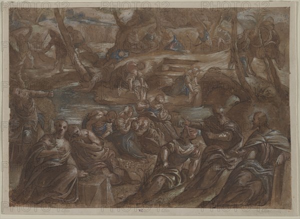 Copy of Tintoretto's Children of Israel Gathering Manna, after 1594. Creator: Unknown.