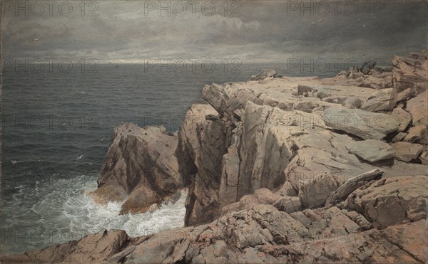 Cormorant Cliff, Jamestown, Rhode Island, 1877. Creator: William Trost Richards (American, 1833-1905).