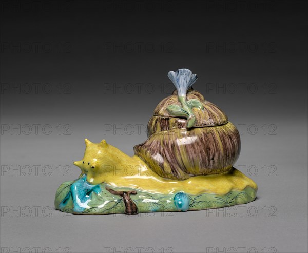 Covered Box in the Form of a Snail, c. 1750. Creator: Strasbourg Factory (French).