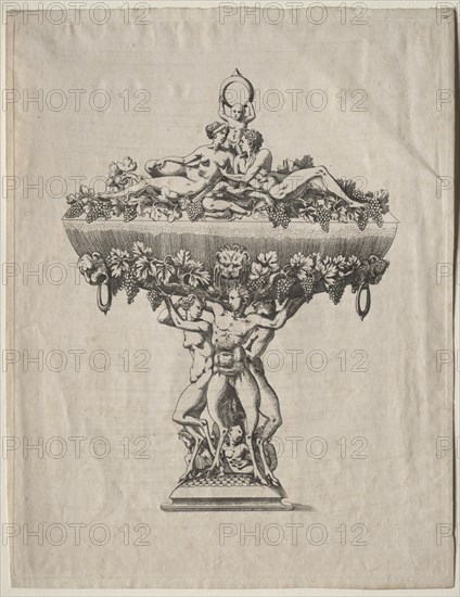 Covered Cup with Grape Festoon, mid 1500s. Creator: Unknown.